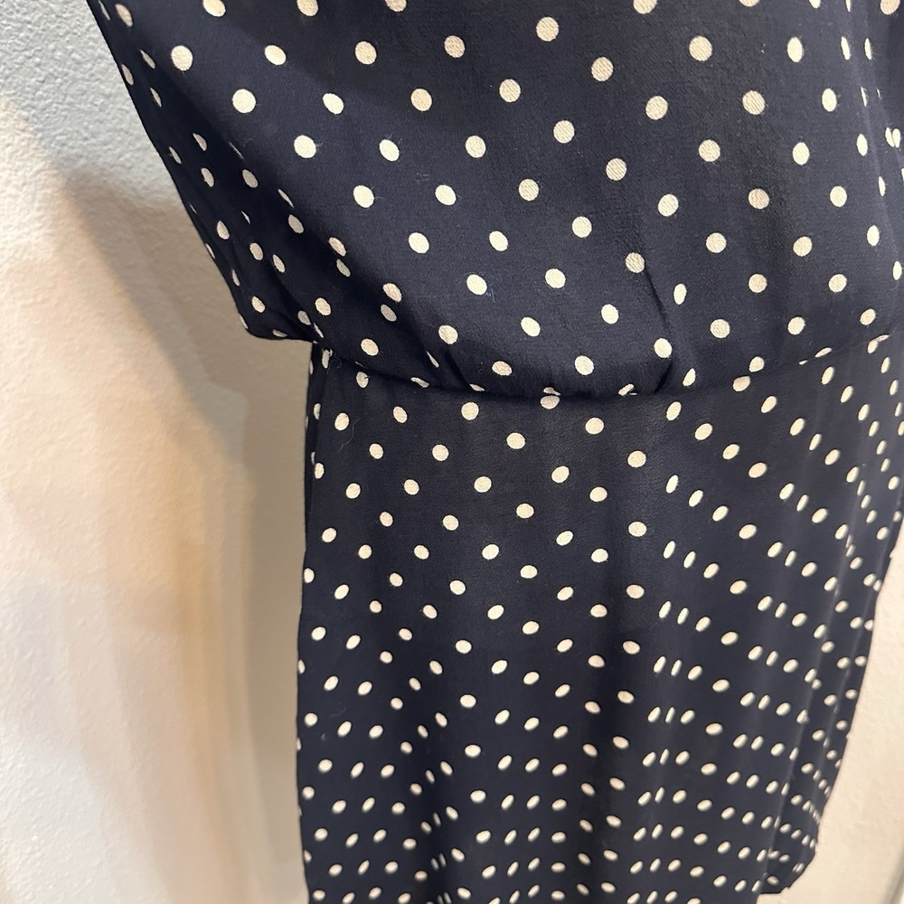 Zimmerman Black Mischief Polka Dot Crepe Dress Sheer Flared Sleeve Sz 3 US‎ 10 - Picture 4 of 12